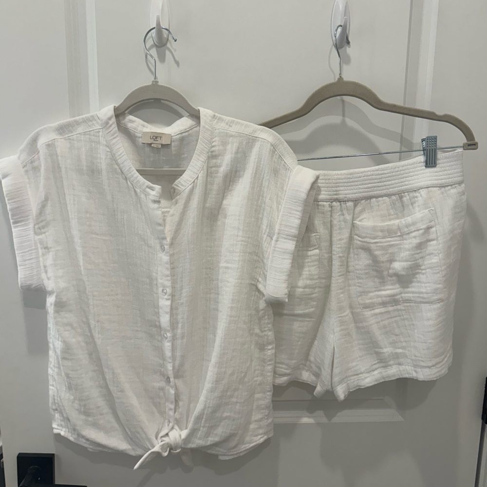 LOFT White Short Set